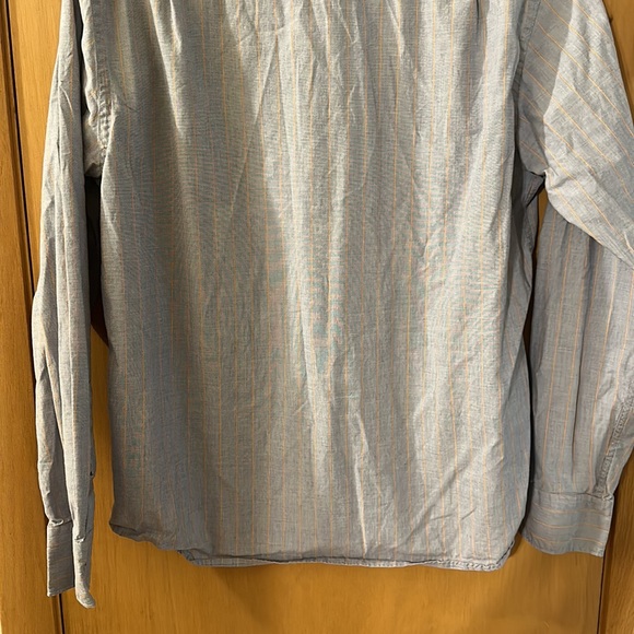 Untuckit Men’s Pinstripe Button Down Shirt Cotton Blue Size Large - Picture 11 of 11
